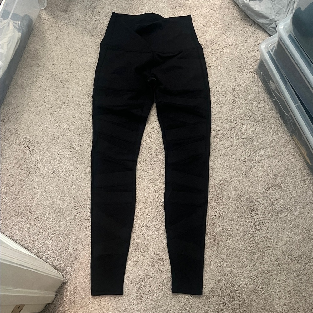 lululemon wunder under full length bandage mesh legging 6